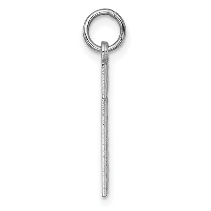14kw Large Brushed Diamond-cut  Number 1 Charm