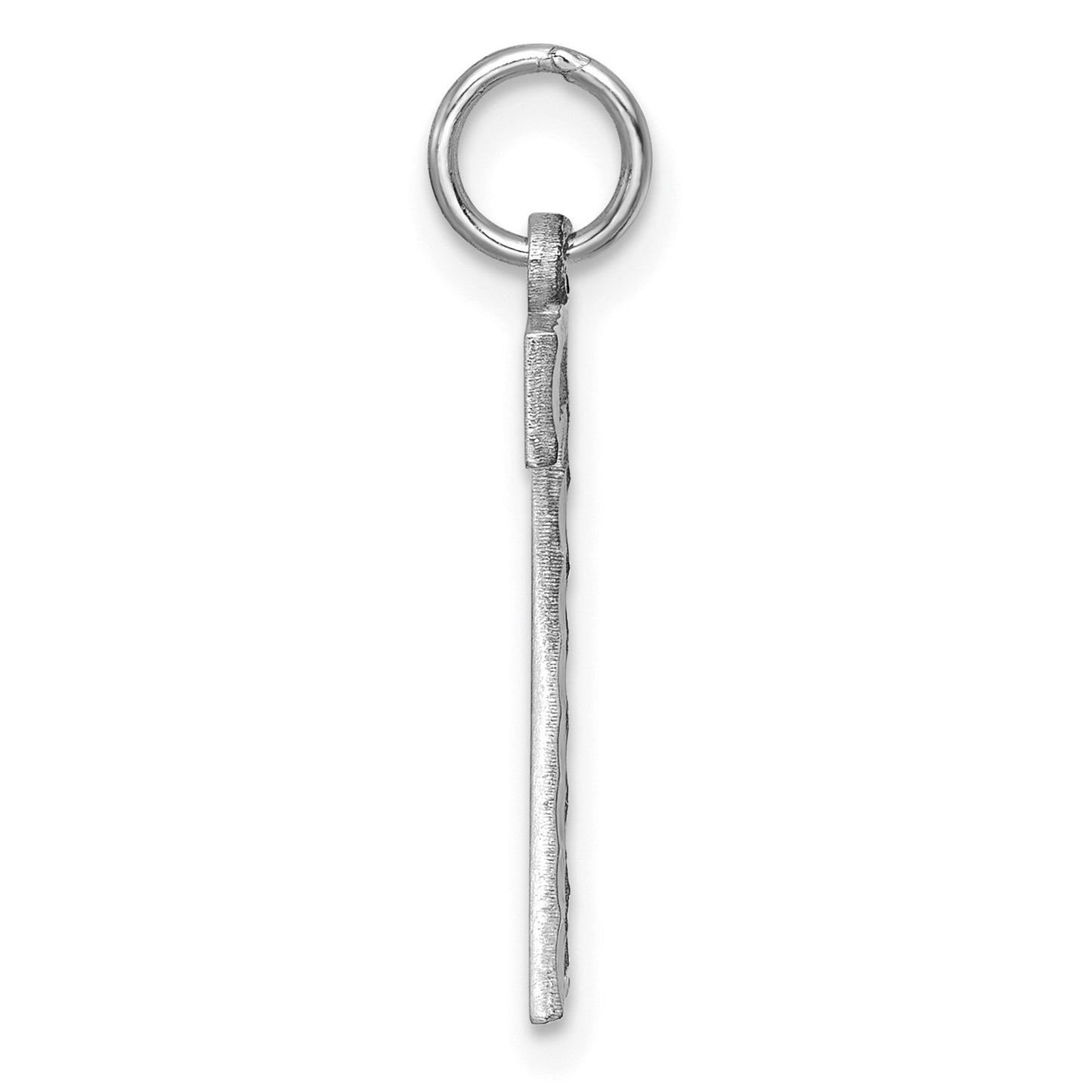 14kw Large Brushed Diamond-cut  Number 7 Charm