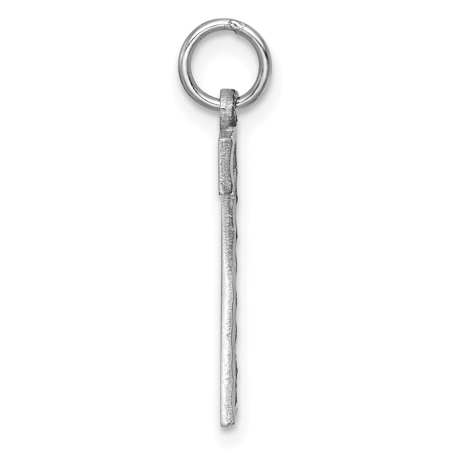 14kw Large Brushed Diamond-cut  Number 7 Charm
