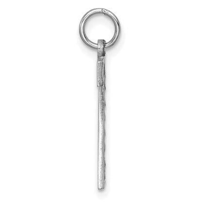 14kw Large Brushed Diamond-cut  Number 7 Charm