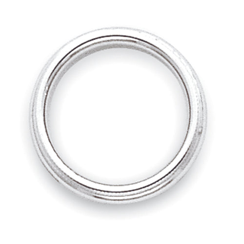 14k White Gold 3mm Milgrain Half Round Wedding Band Size 8