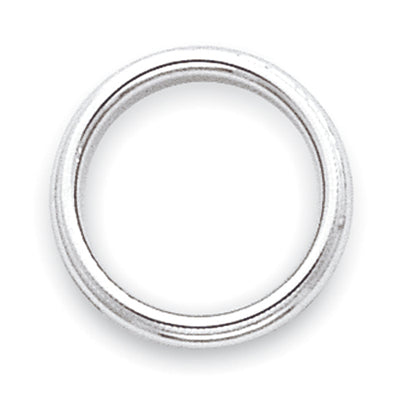 14k White Gold 3mm Milgrain Half Round Wedding Band Size 8