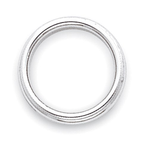 14k White Gold 3mm Milgrain Half Round Wedding Band Size 8