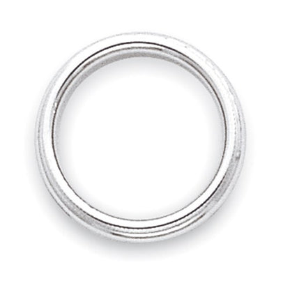 14k White Gold 3mm Milgrain Half Round Wedding Band Size 8