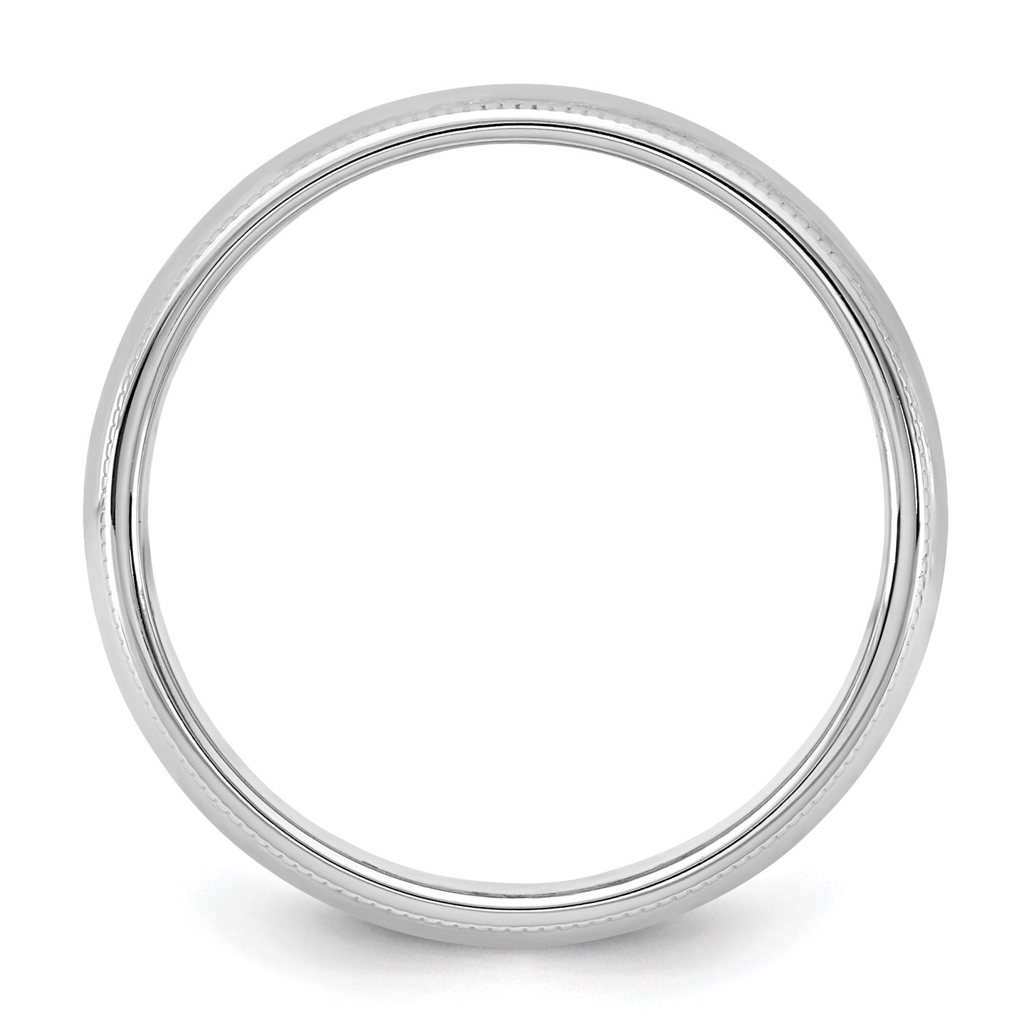 14KW 5.5mm Milgrain Half Round Band Size 12