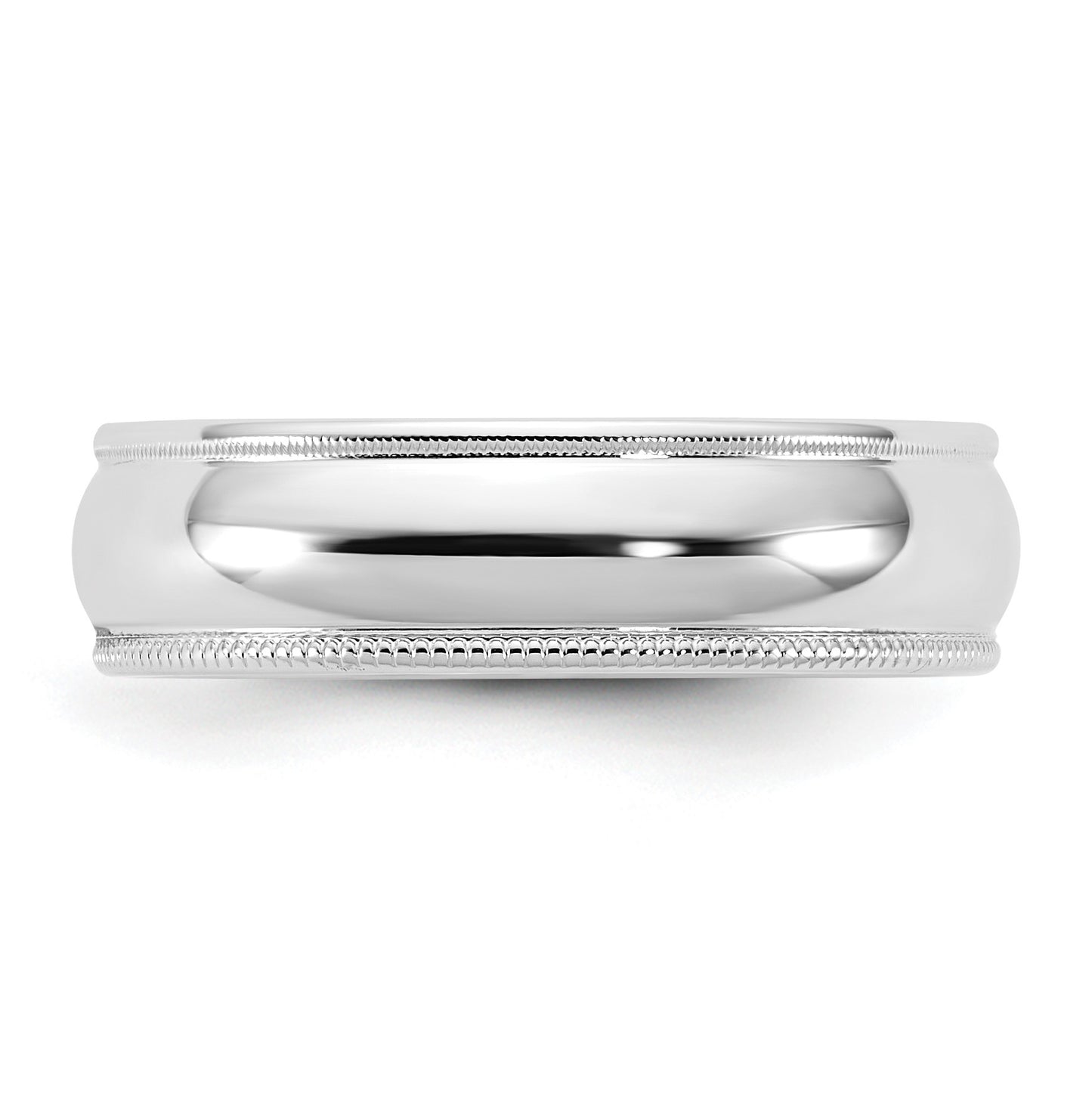 14KW 5.5mm Milgrain Half Round Band Size 12