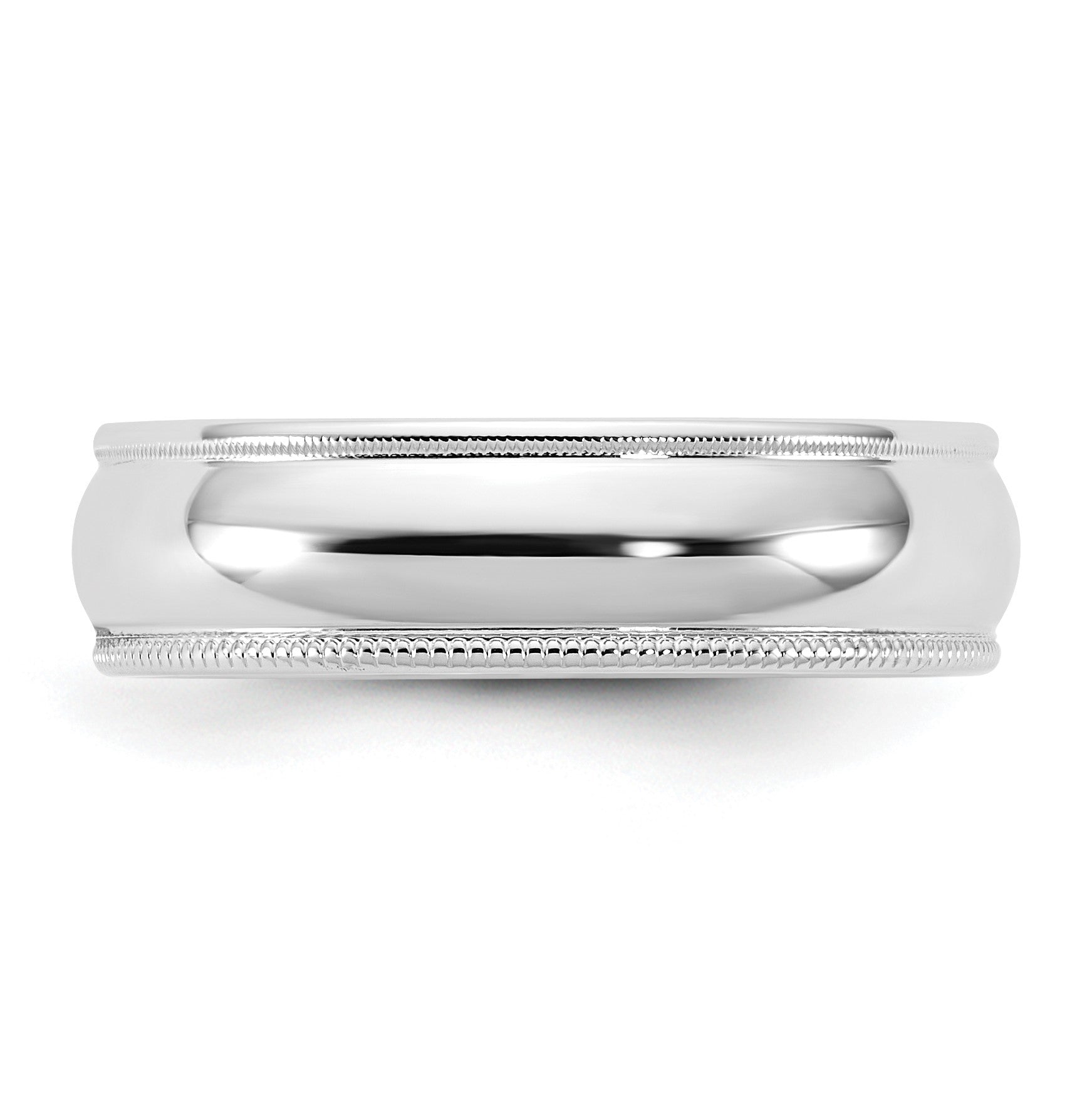 14KW 5.5mm Milgrain Half Round Band Size 5