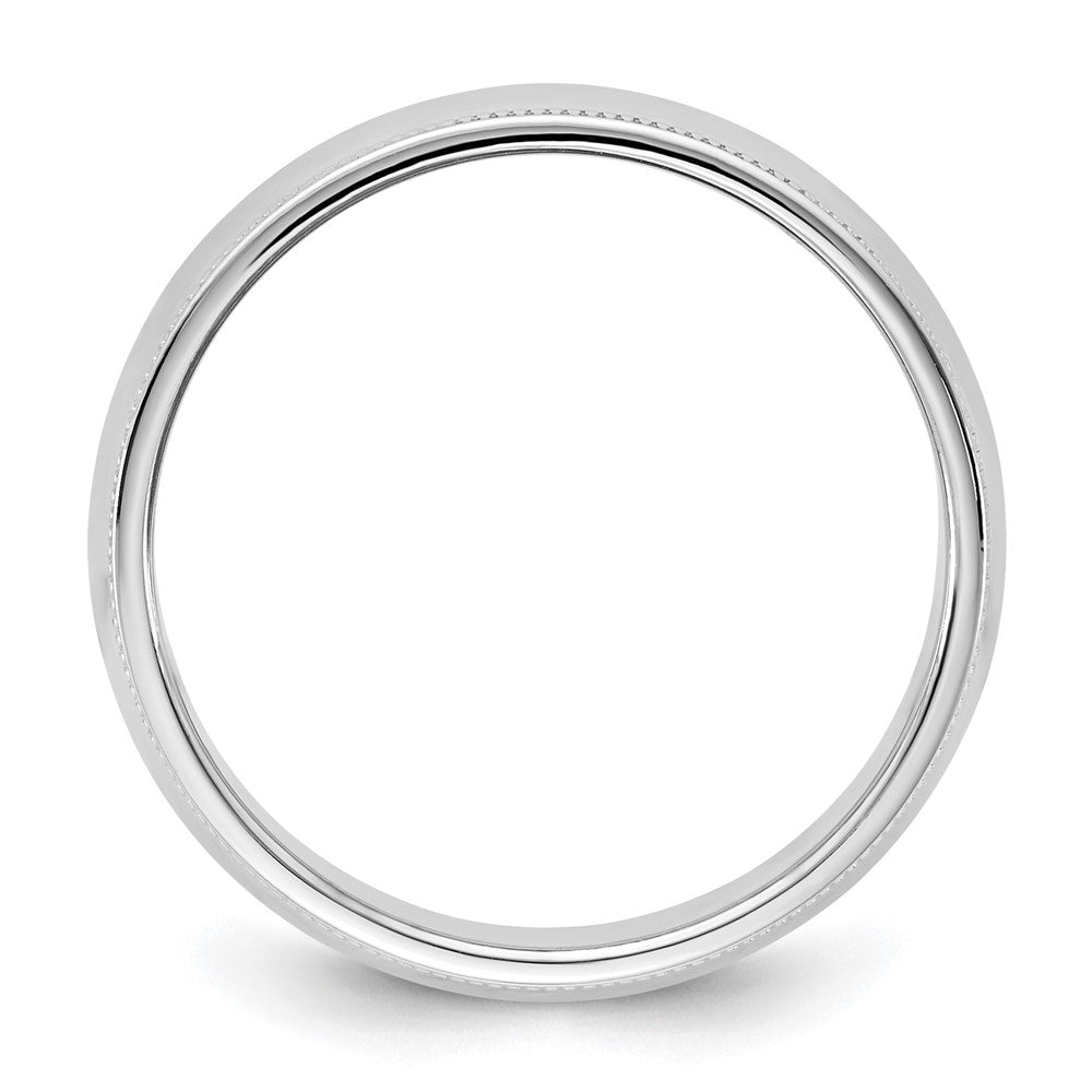 14KW 6.5mm Milgrain Half Round Band Size 11