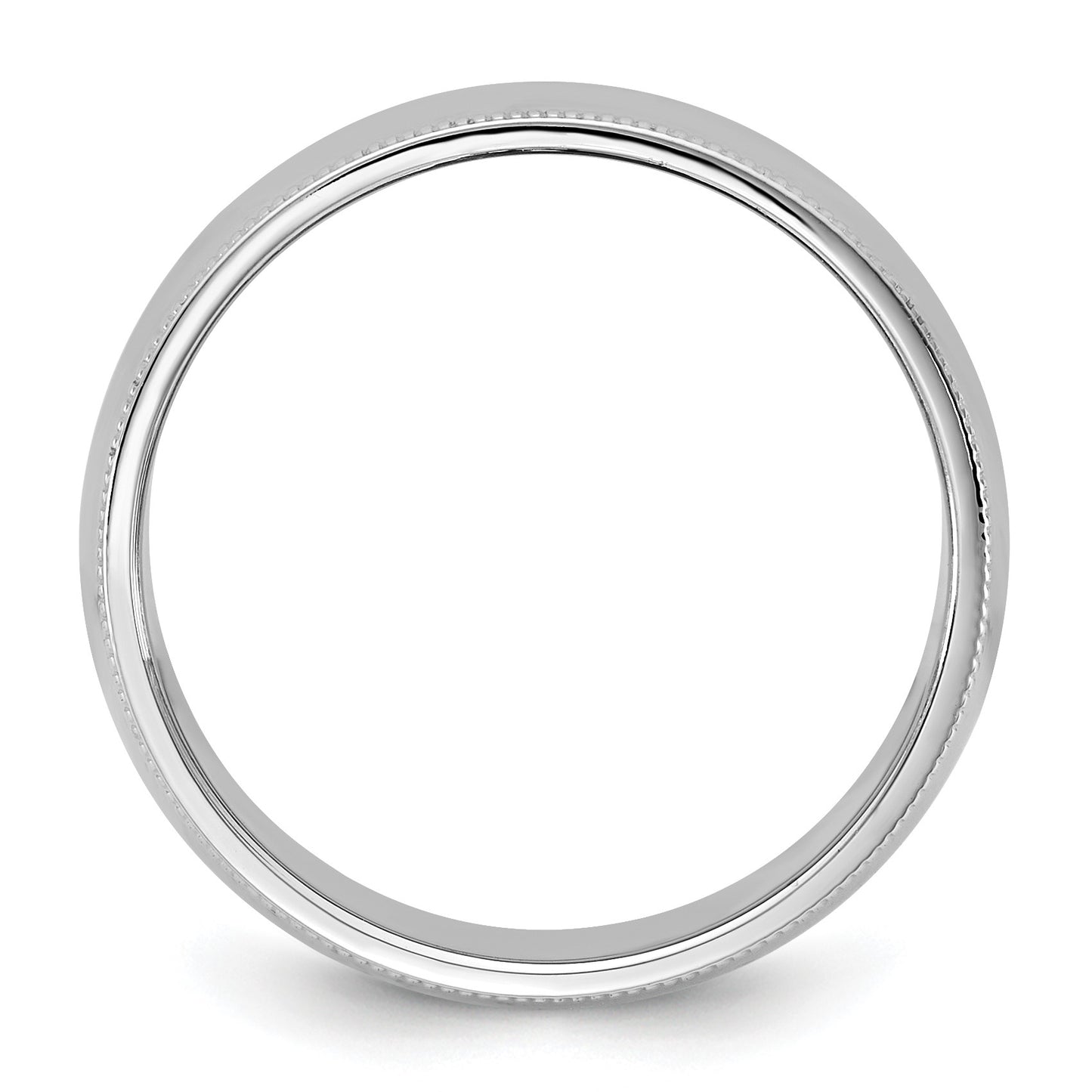 14KW 7mm Milgrain Half Round Band Size 5