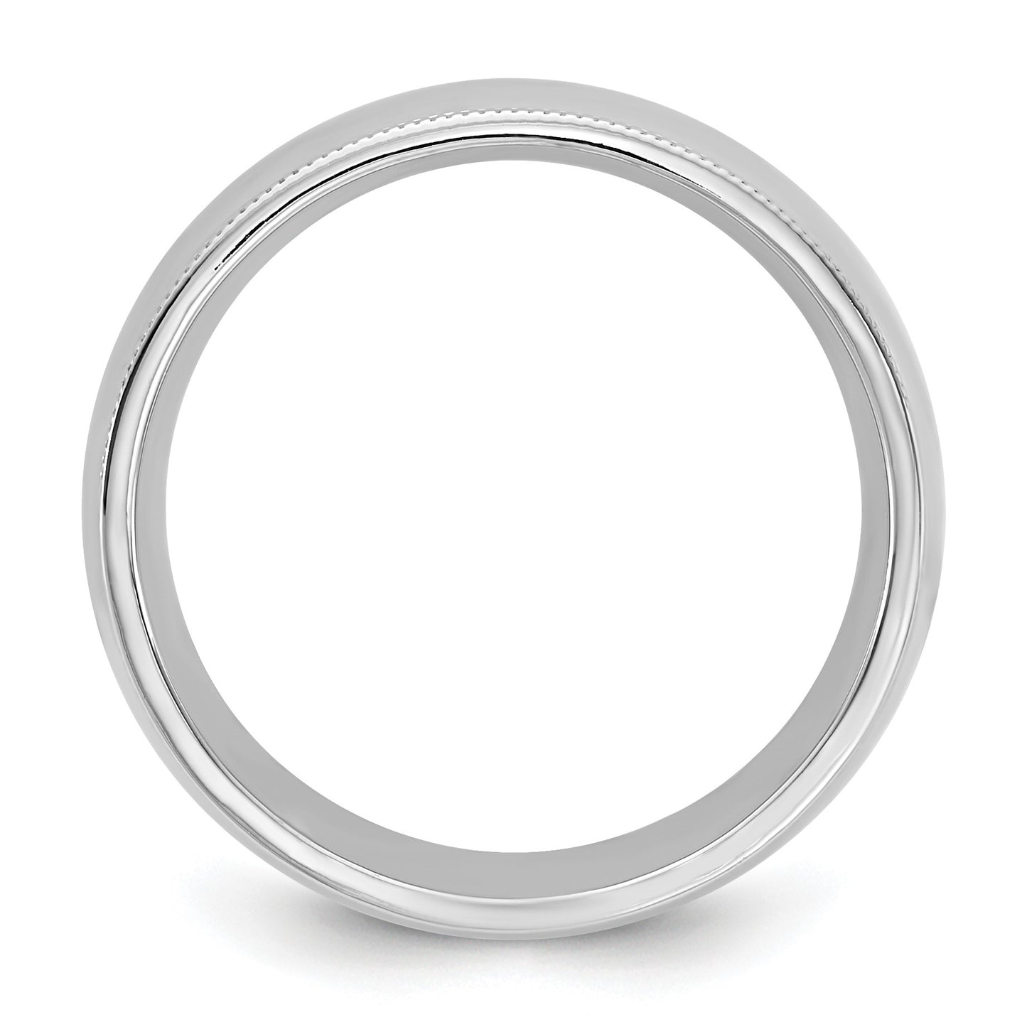 14KW 7mm Milgrain Comfort Fit Band Size 9