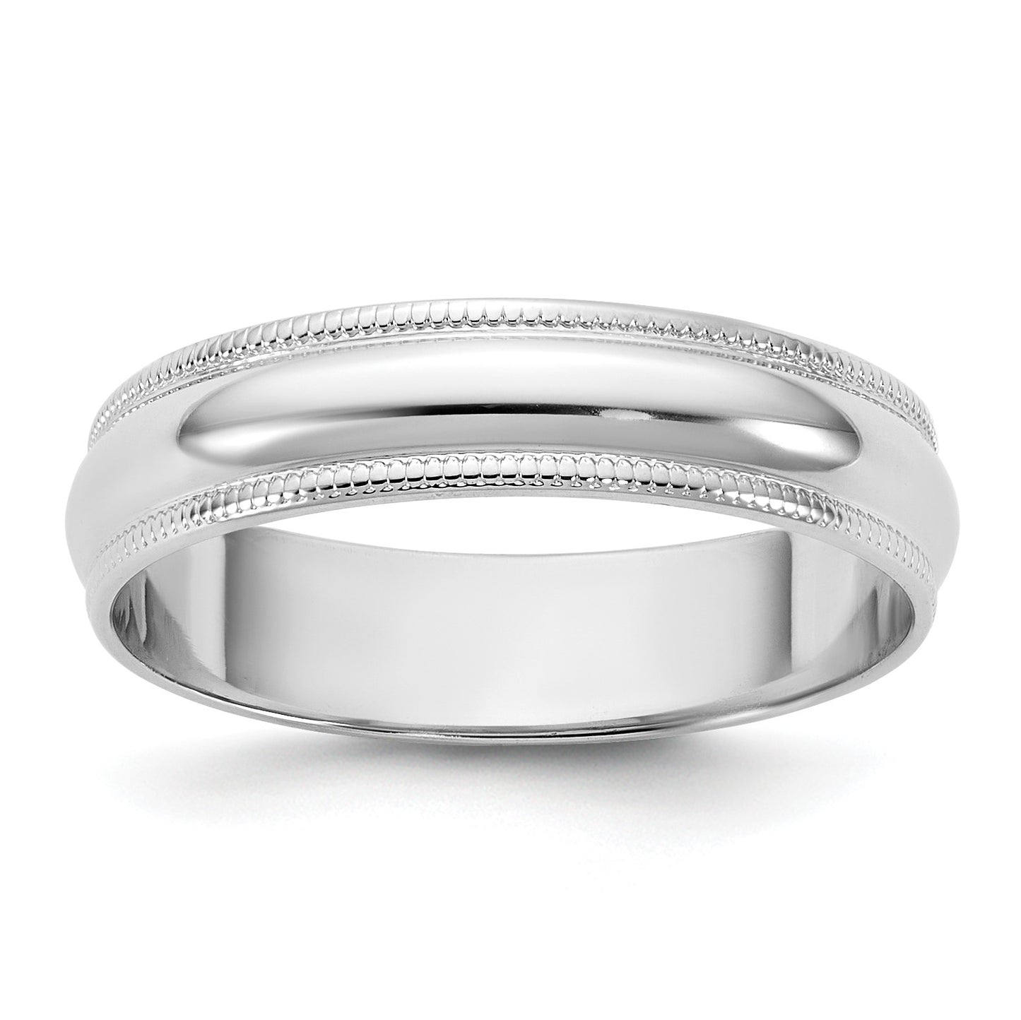 14KW 4.5mm LTW Milgrain Half Round Band Size 12