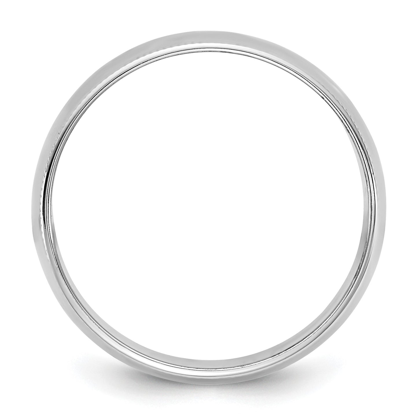 14KW 8mm LTW Milgrain Half Round Band Size 8