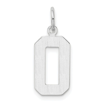 14kw  Medium Polished Number 0 Charm