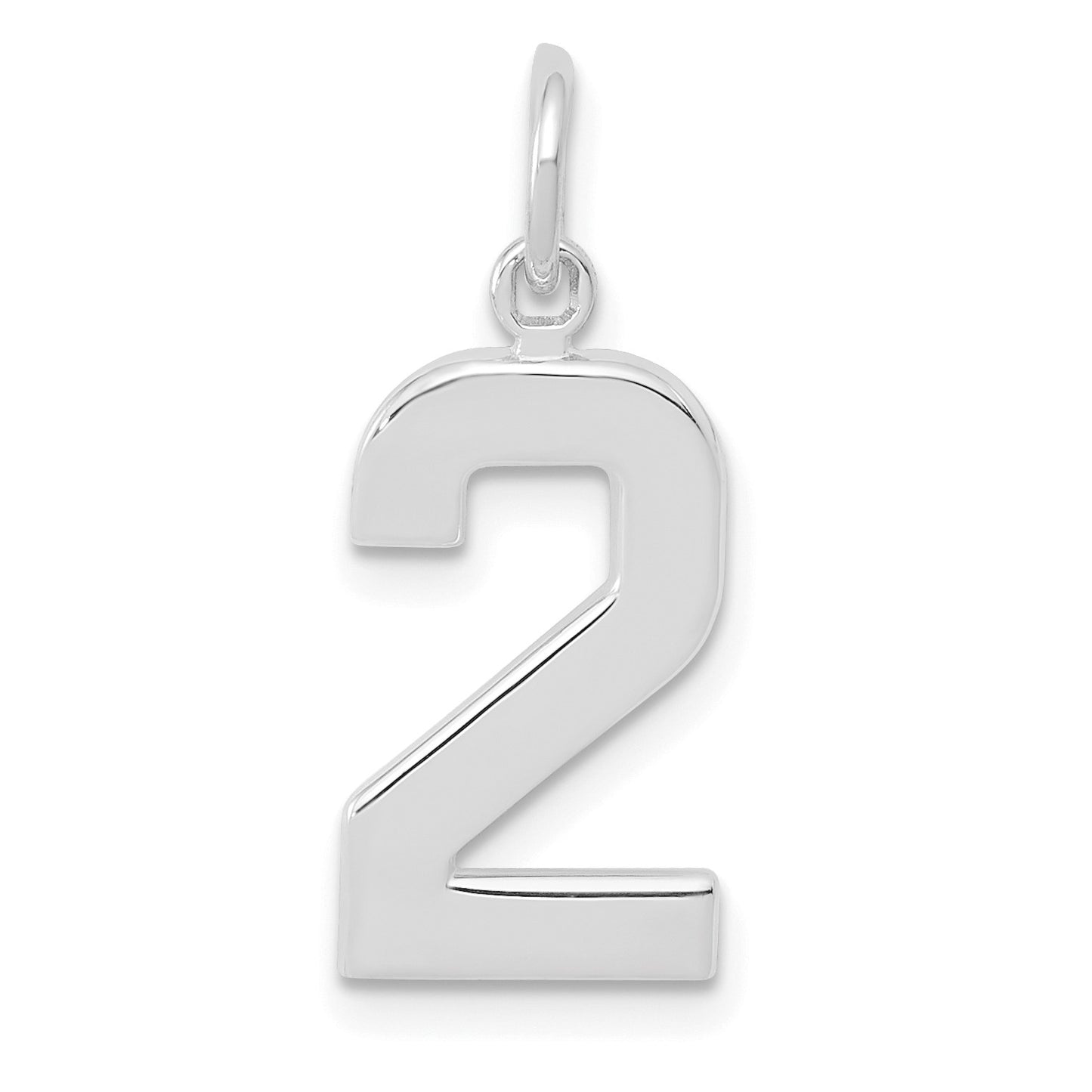 14kw  Medium Polished Number 2 Charm