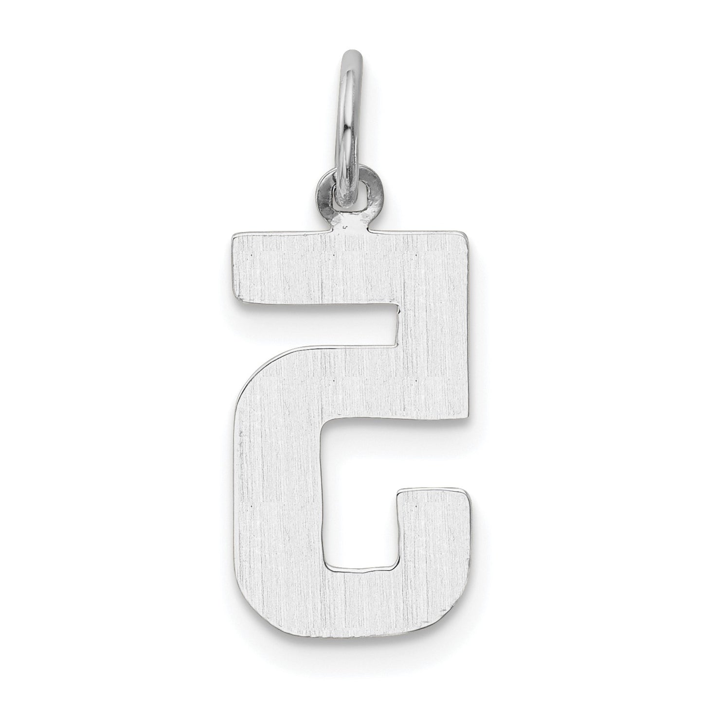 14kw Medium Polished Number 5 Charm