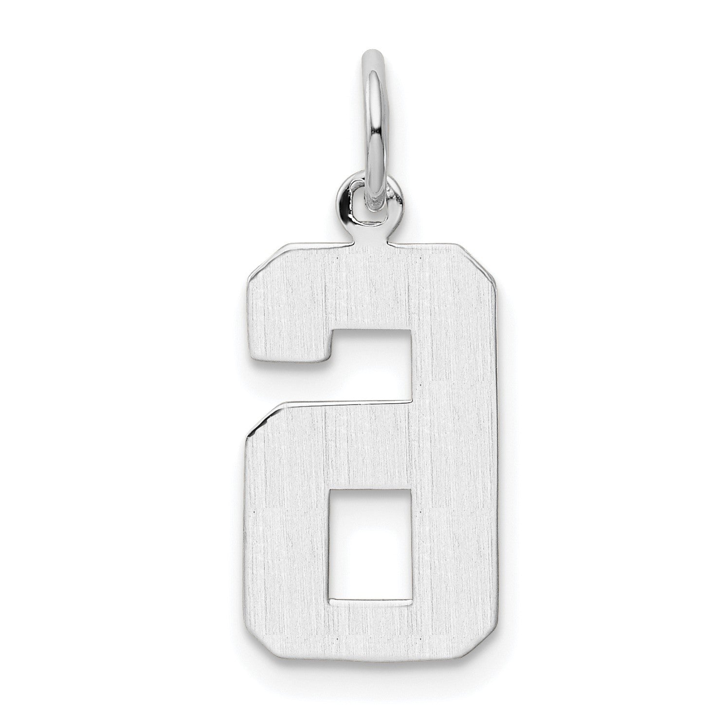 14kw Medium Polished Number 6 Charm