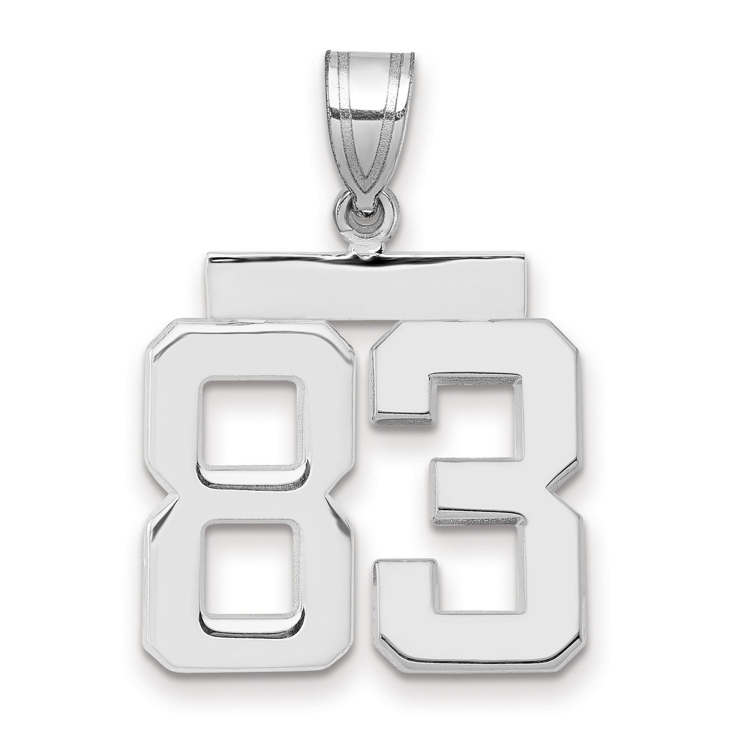 14kw Medium Polished Number 83 Charm