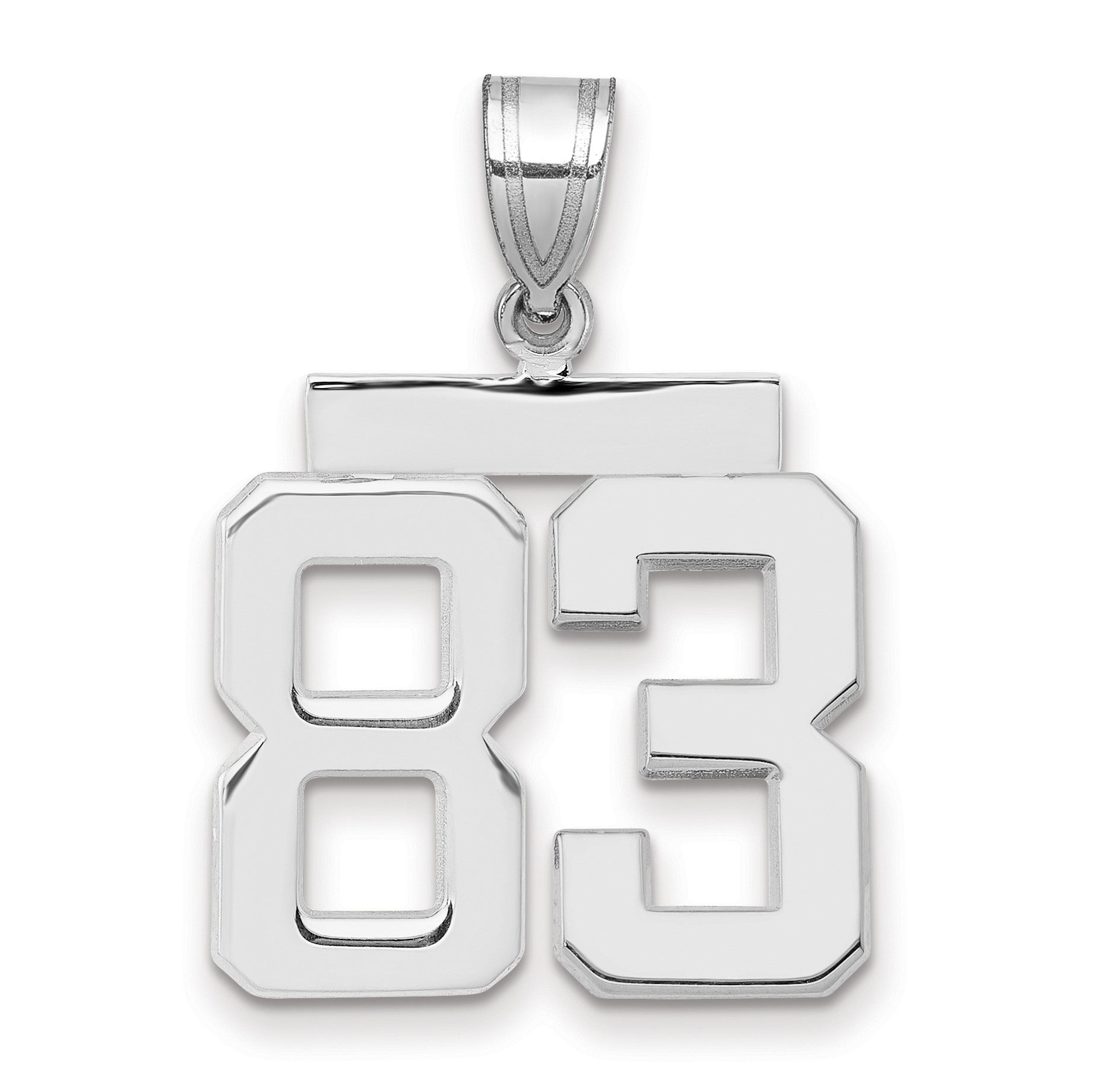 14kw Medium Polished Number 83 Charm