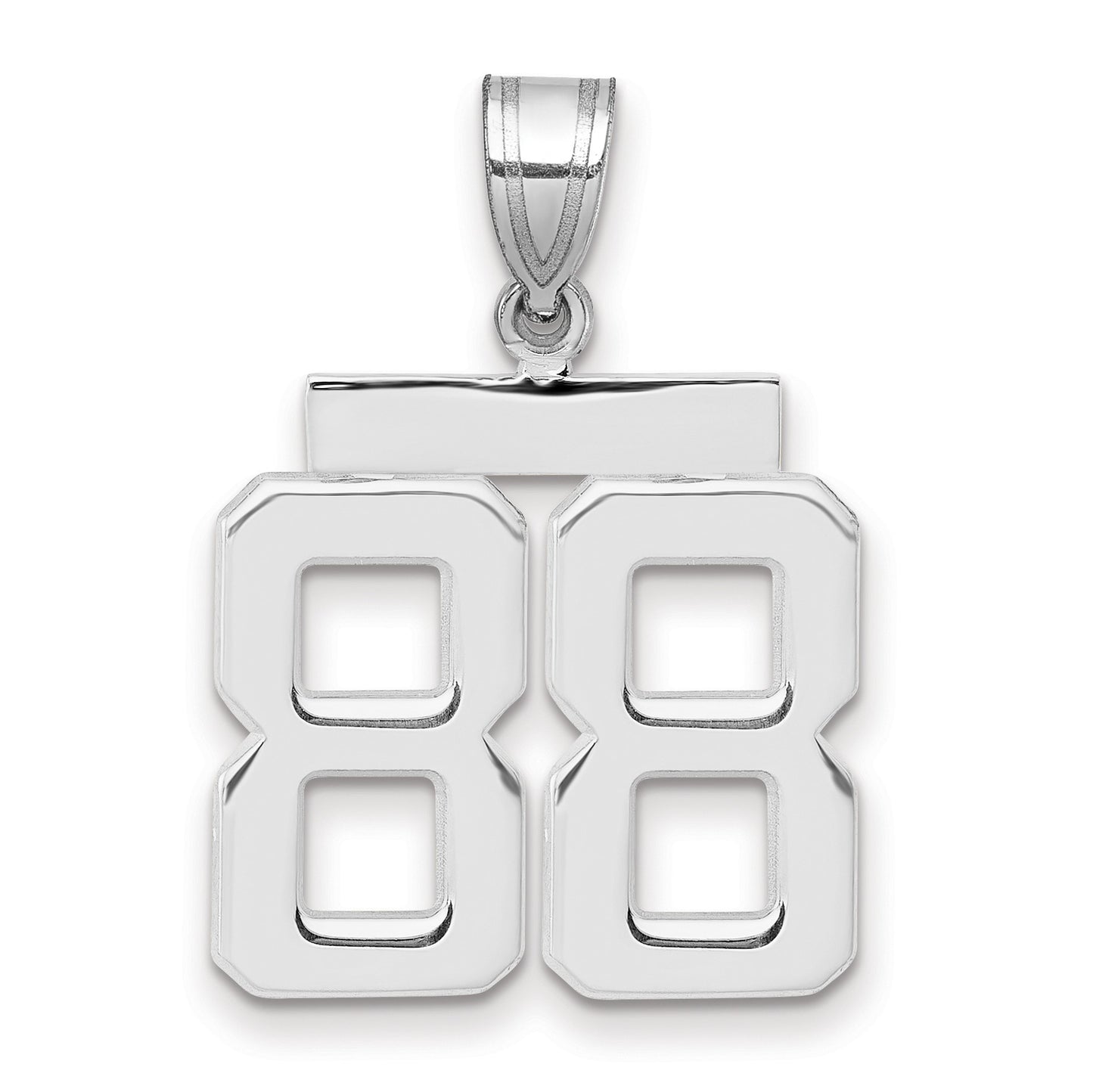 14kw Medium Polished Number 88 Charm