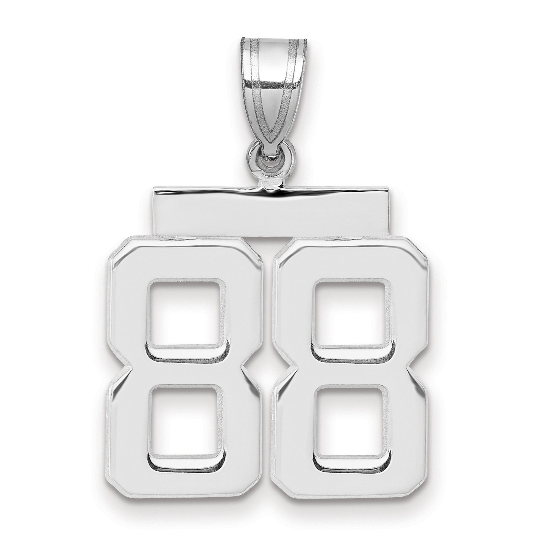 14kw Medium Polished Number 88 Charm