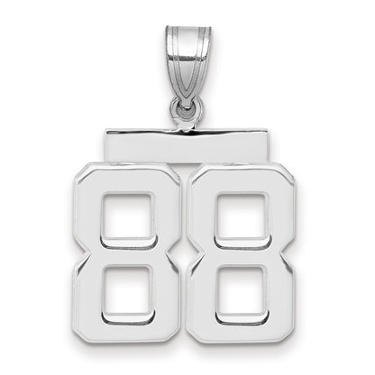 14kw Medium Polished Number 88 Charm