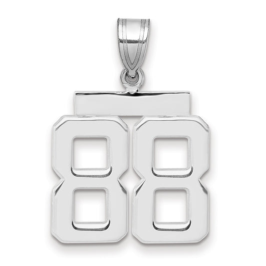 14kw Medium Polished Number 88 Charm