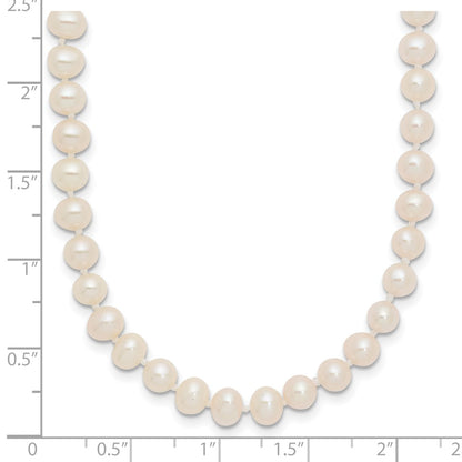 14k 4-5mm White Near-Round Freshwater Cultured Pearl 18 inch Necklace