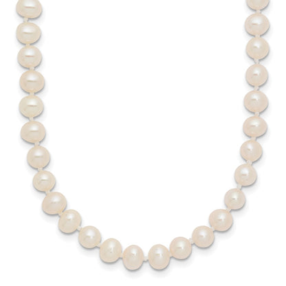 14k 4-5mm White Near-Round Freshwater Cultured Pearl 18 inch Necklace