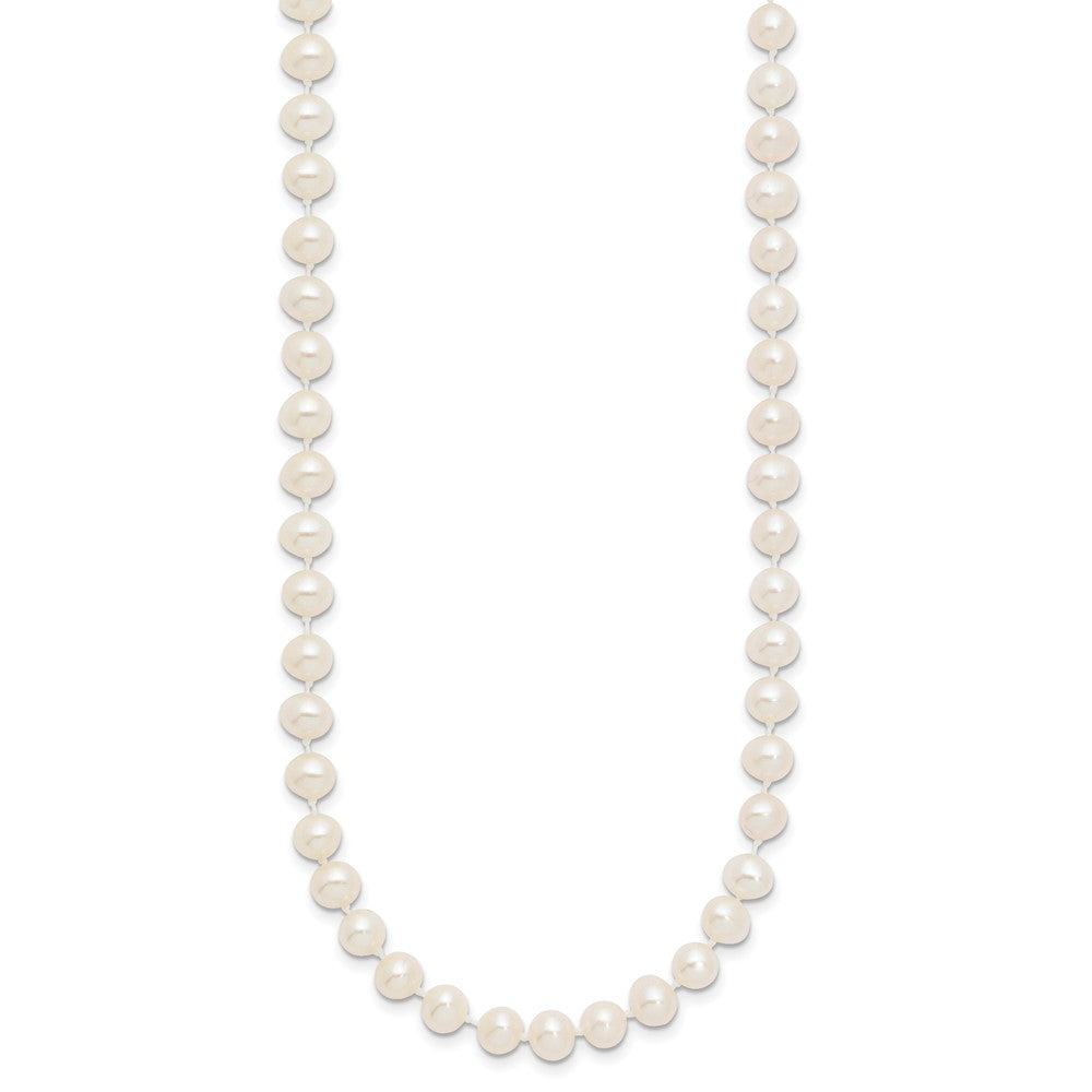 14k 5-6mm White Near-Round Freshwater Cultured Pearl 18 inch Necklace