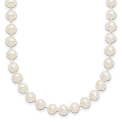 14k 5-6mm White Near-Round Freshwater Cultured Pearl 18 inch Necklace