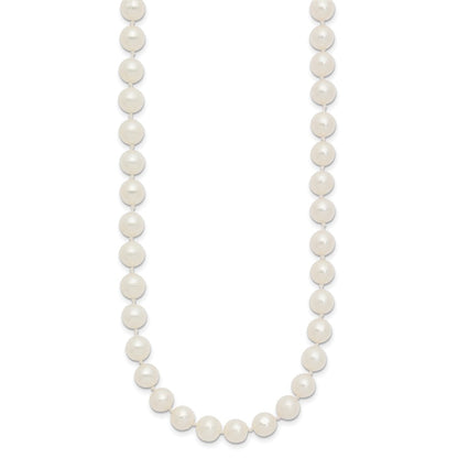 14k 6-7mm White Near-Round Freshwater Cultured Pearl 16 inch Necklace