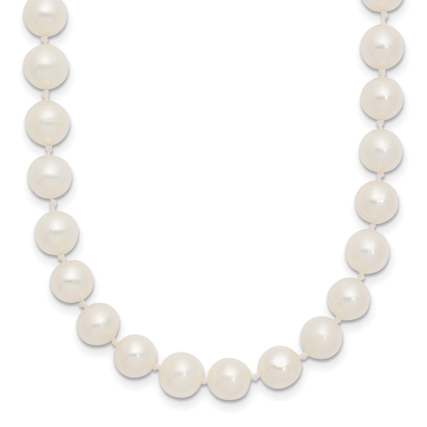 14k White Gold 6-7mm White Near Round Freshwater Cultured Pearl 20 inch Necklace