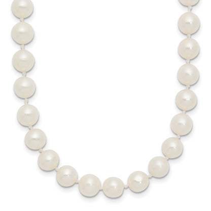 14k White Gold 6-7mm White Near Round Freshwater Cultured Pearl 16 inch Necklace