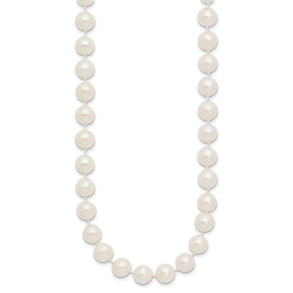 14k 8-9mm White Near-Round Freshwater Cultured Pearl 16 inch Necklace