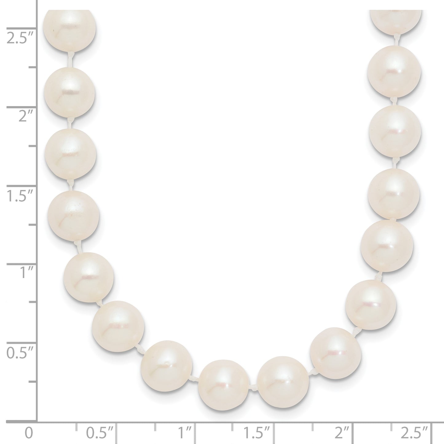 14k 8-9mm White Near-Round Freshwater Cultured Pearl 20 inch Necklace