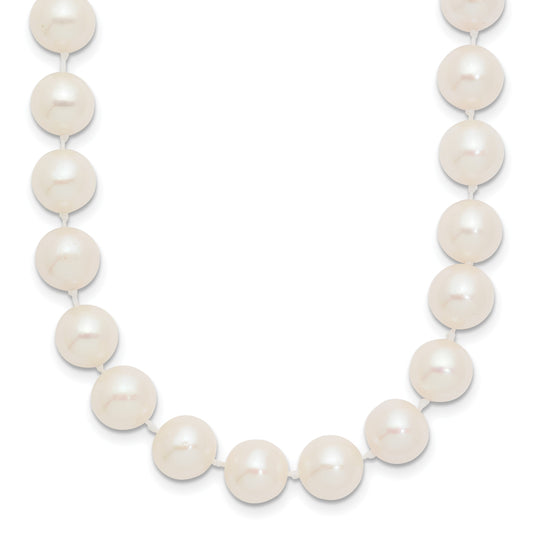 14k 8-9mm White Near-Round Freshwater Cultured Pearl 28 inch Necklace