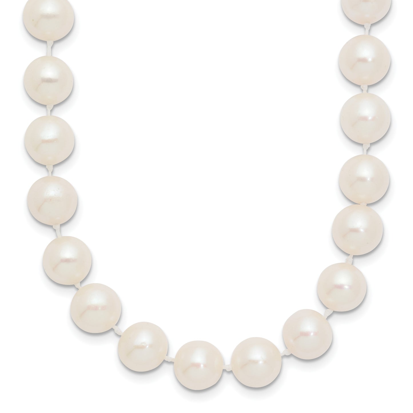 14k 8-9mm White Near-Round Freshwater Cultured Pearl 16 inch Necklace