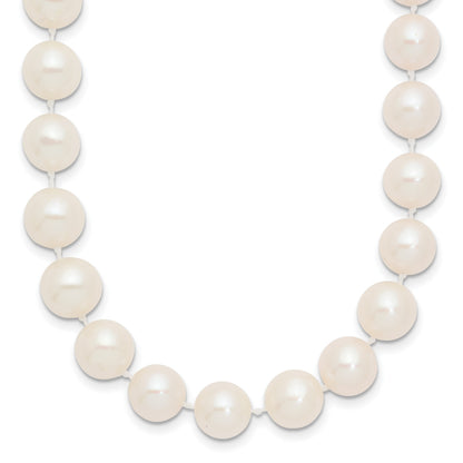 14k 9-10mm White Near-Round Freshwater Cultured Pearl 24 inch Necklace