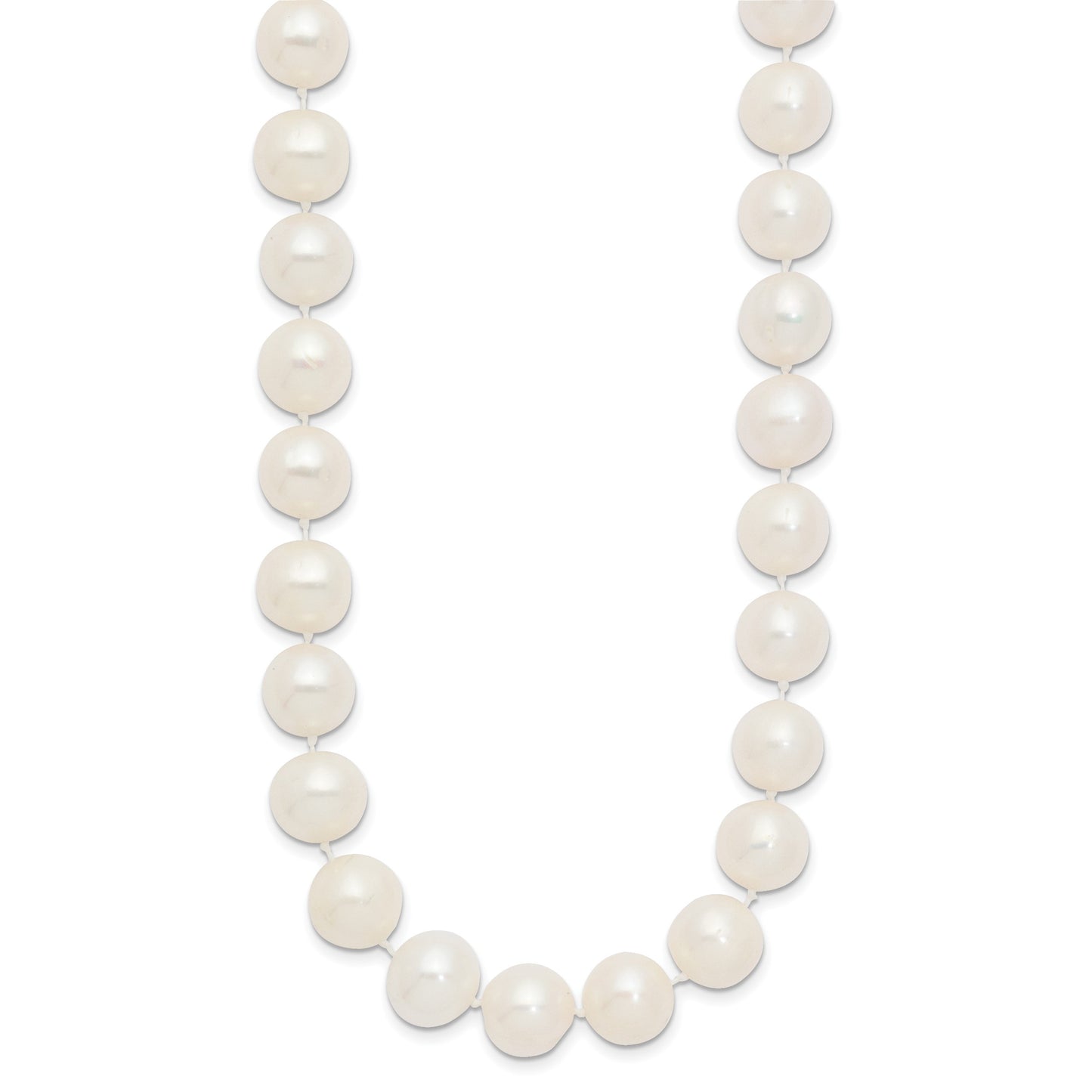 14k 10-11mm White Near-Round Freshwater Cultured Pearl 18 inch Necklace