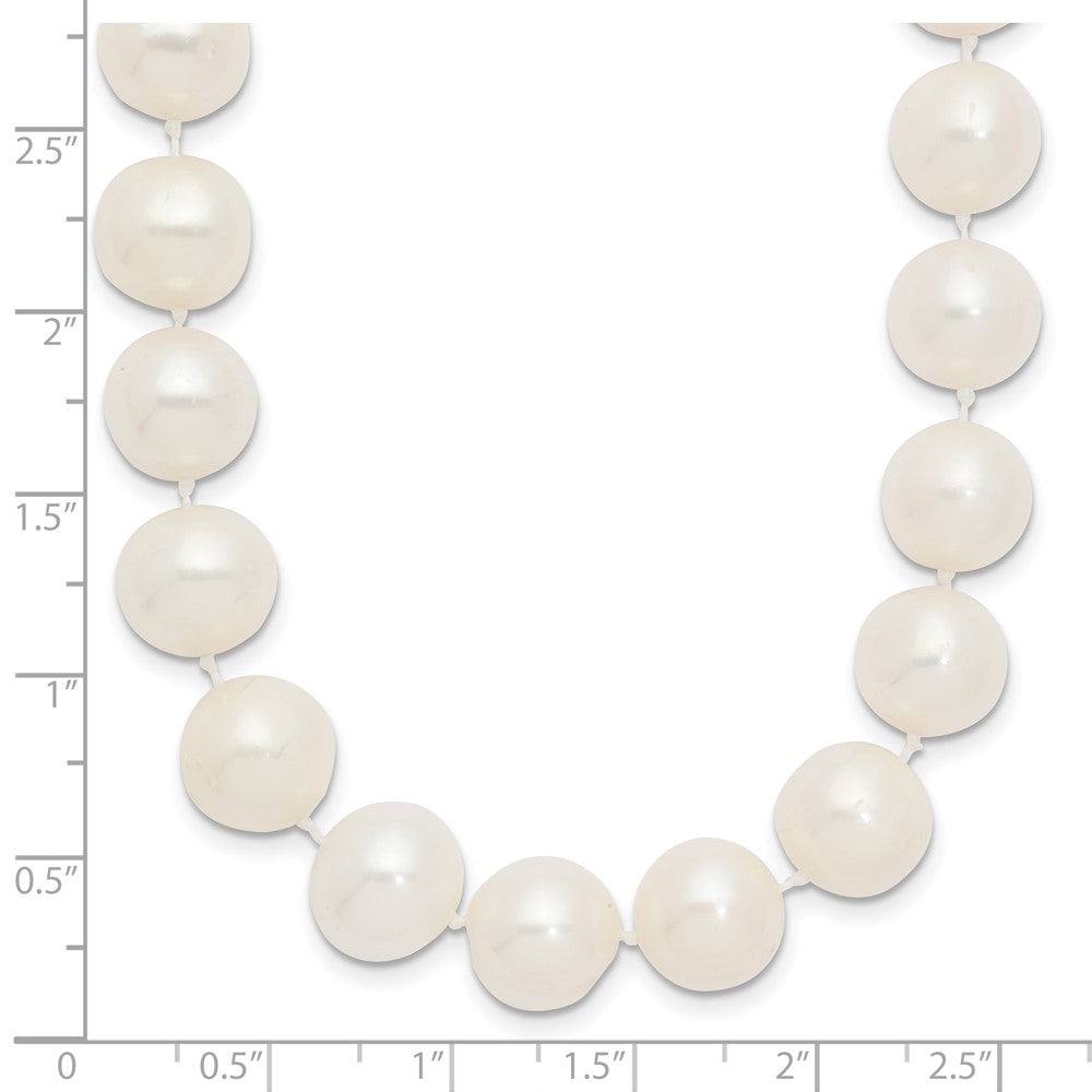 14k 10-11mm White Near-Round Freshwater Cultured Pearl 20 inch Necklace