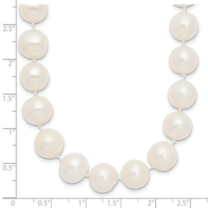 14k 10-11mm White Near-Round Freshwater Cultured Pearl 20 inch Necklace