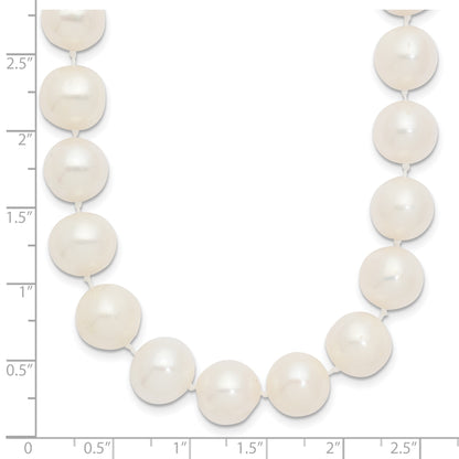 14k 10-11mm White Near-Round Freshwater Cultured Pearl 18 inch Necklace