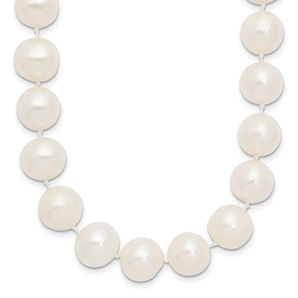 14k 10-11mm White Near-Round Freshwater Cultured Pearl 18 inch Necklace