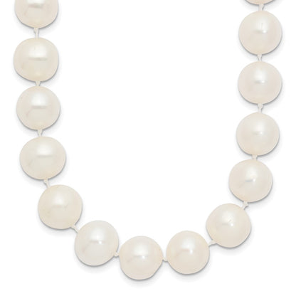 14k 10-11mm White Near-Round Freshwater Cultured Pearl 16 inch Necklace