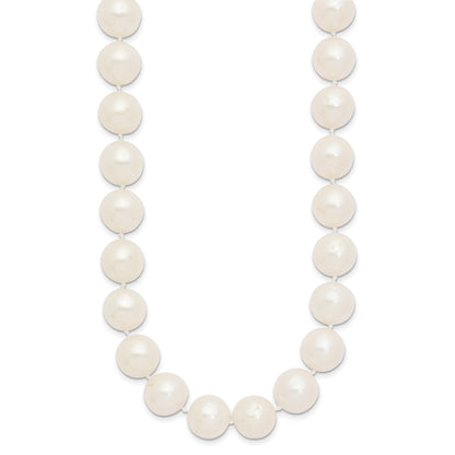 14k 11-12mm White Near-Round Freshwater Cultured Pearl 24 inch Necklace