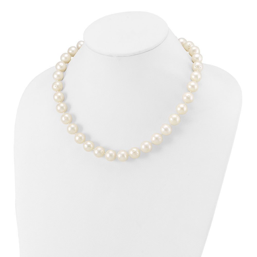 14k 11-12mm White Near-Round Freshwater Cultured Pearl 24 inch Necklace