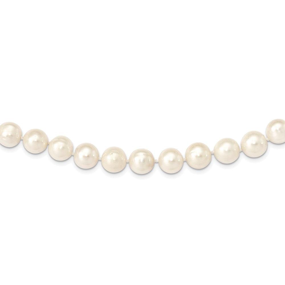 14k 11-12mm White Near-Round Freshwater Cultured Pearl 24 inch Necklace