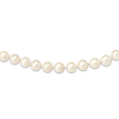 14k 11-12mm White Near-Round Freshwater Cultured Pearl 24 inch Necklace