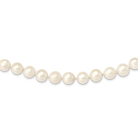 14k 11-12mm White Near-Round Freshwater Cultured Pearl 18 inch Necklace