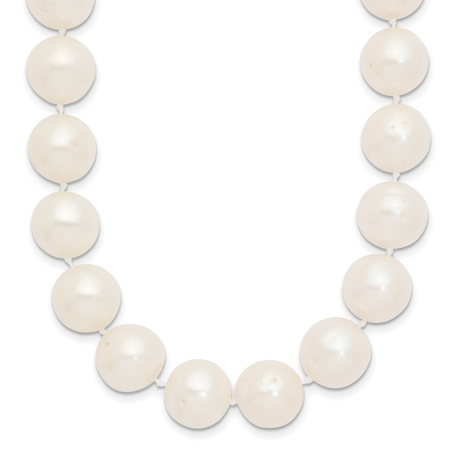 14k 11-12mm White Near-Round Freshwater Cultured Pearl 20 inch Necklace